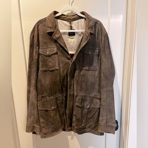 Gimo suede brown jacket size Lg.